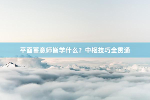平面蓄意师皆学什么？中枢技巧全贯通