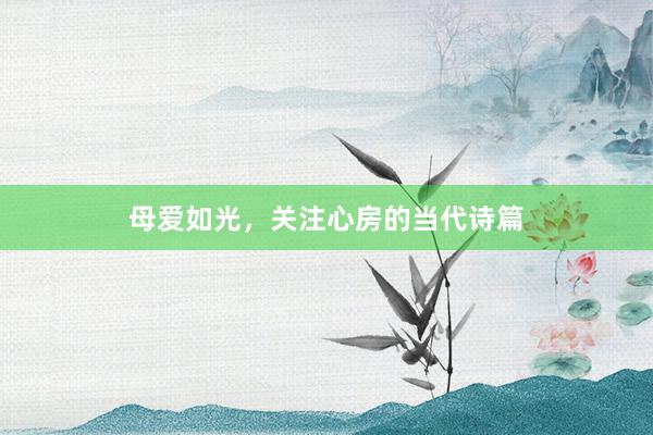 母爱如光，关注心房的当代诗篇